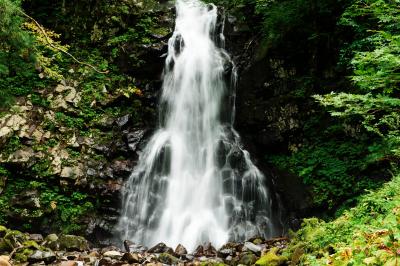 四十八滝| 末広がりに落ちる水