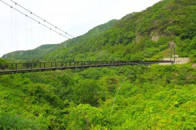 大吊橋| 鬼怒川の観光名所のひとつ。周辺は楯岩の遊歩道になっています。