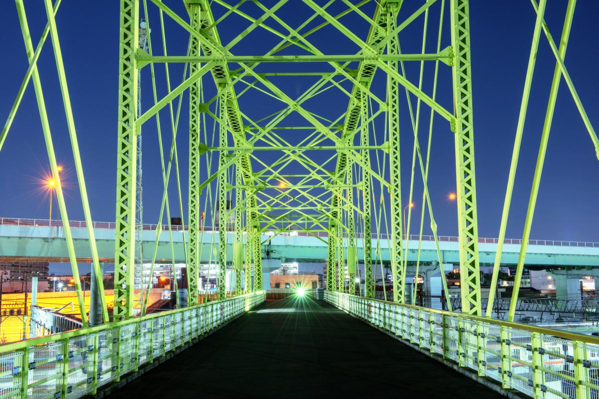 向野橋 名古屋のビル群 電車車両区 ブルーアワーが楽しめるビュースポット ピクスポット 絶景 風景写真 撮影スポット 撮影 ガイド カメラの使い方