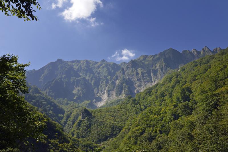 [ 幽ノ沢からの谷川岳 ]  谷川岳のパノラマを味わえます。