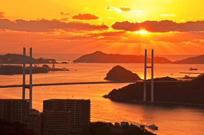 夕刻の白鳥大橋