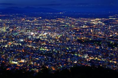 藻岩山からの夜景| 北海道三大夜景の一つに数えられています。